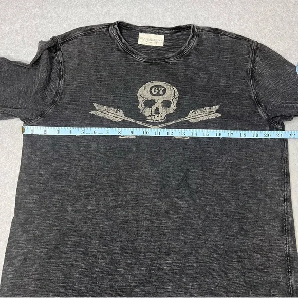 Vtg Denim & Supply Ralph Lauren Mens L Distress Long Sleeve Shirt Skull & Arrows - Picture 5 of 10